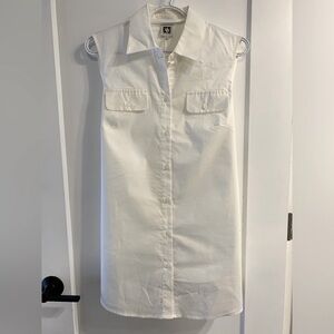 Anne Klein Off White Sleeveless Tunic Top